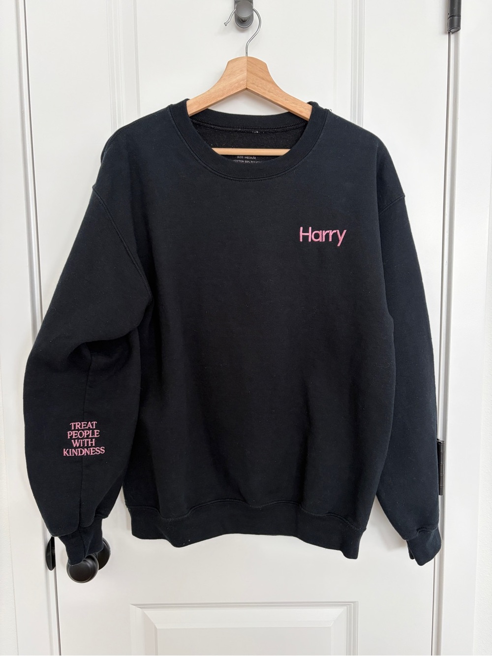Harry Styles embroidered tour merch crew sweatshirt